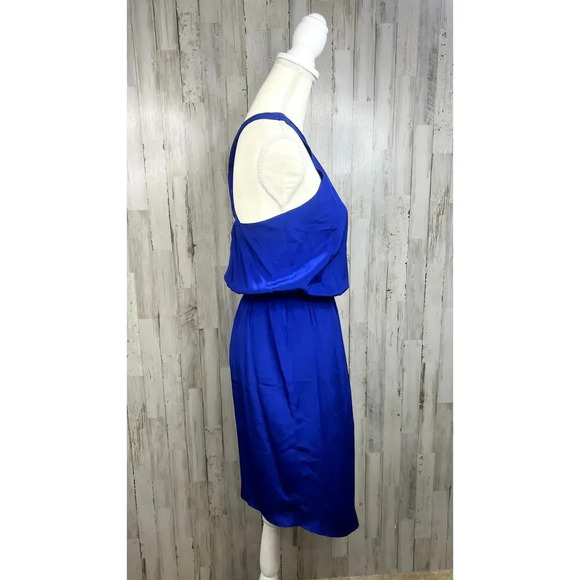 NWT Banana Republic Women's Asymmetrical Hi-Low‎ Dress Blue Sleeveless Size 0 - Picture 7 of 7